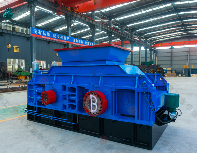 葉巖石破碎機，雙齒輥破碎機華盛銘重工試機